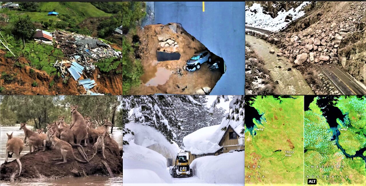 LA SINKHOLE SWALLOWS CARS*MAJOR LANDSLIDE CLAIMS 64 HOMES*TOO MUCH SNOW CLOSES RESORTS*RAPID CHANGES