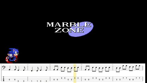 sonic marble zone bass tab