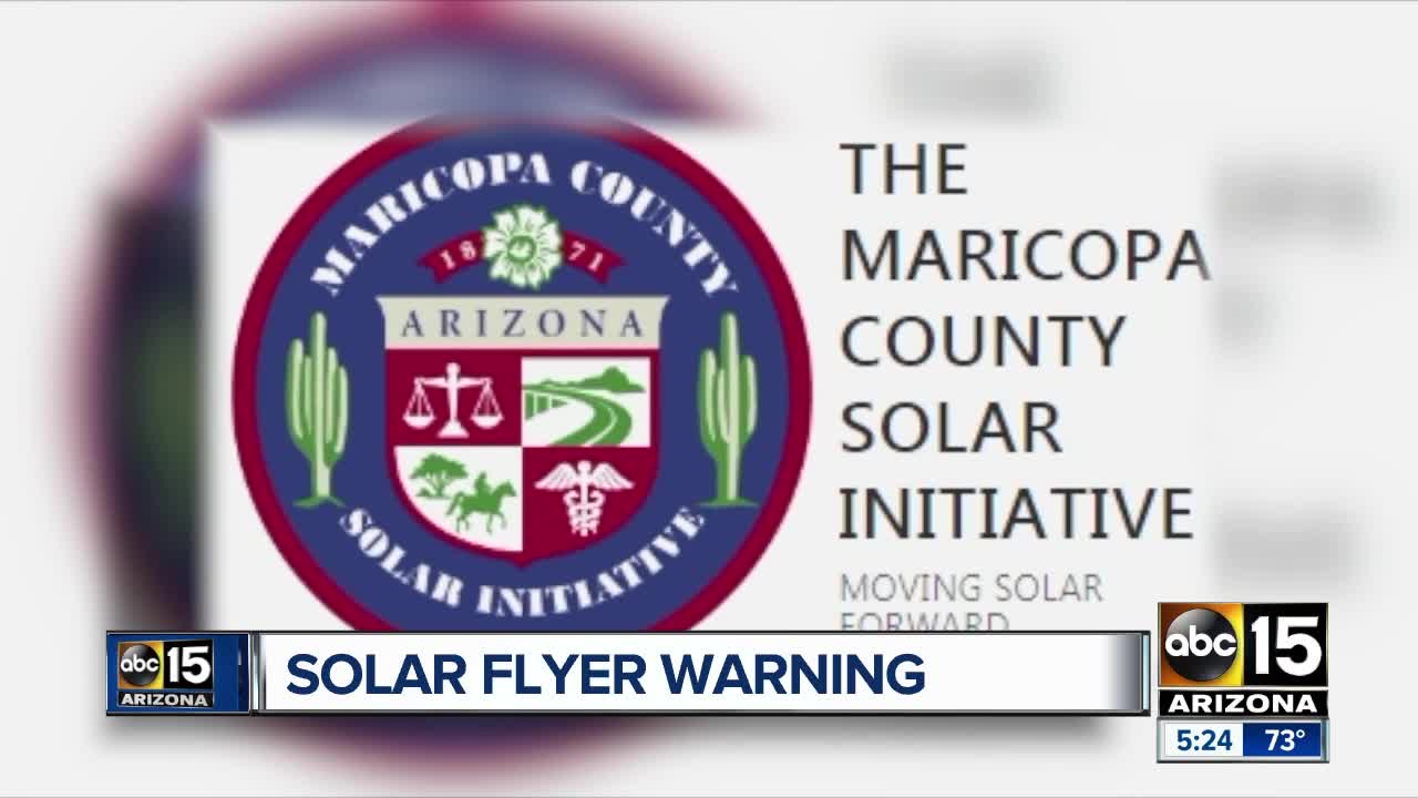 Arizona attorney general issues warning about fake solar initiative flyers