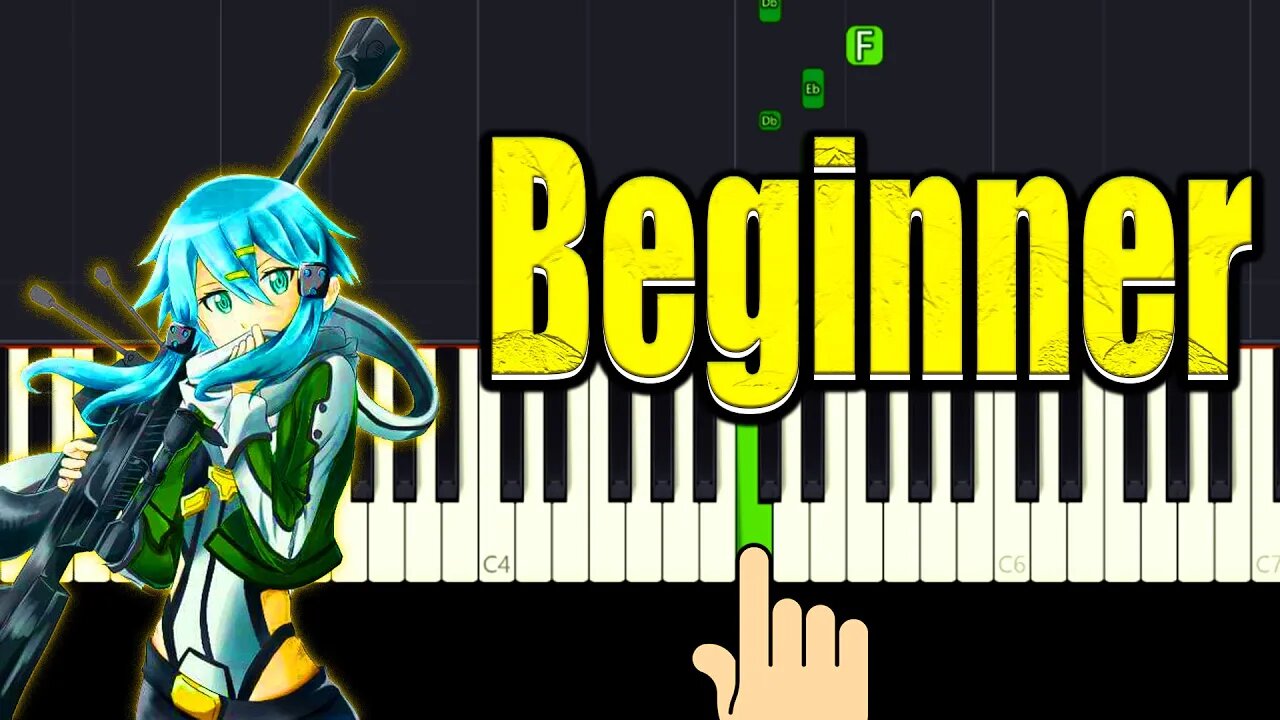 Ignite Sword Art Online 2 - Piano Tutorial even you can play! + Music Sheets