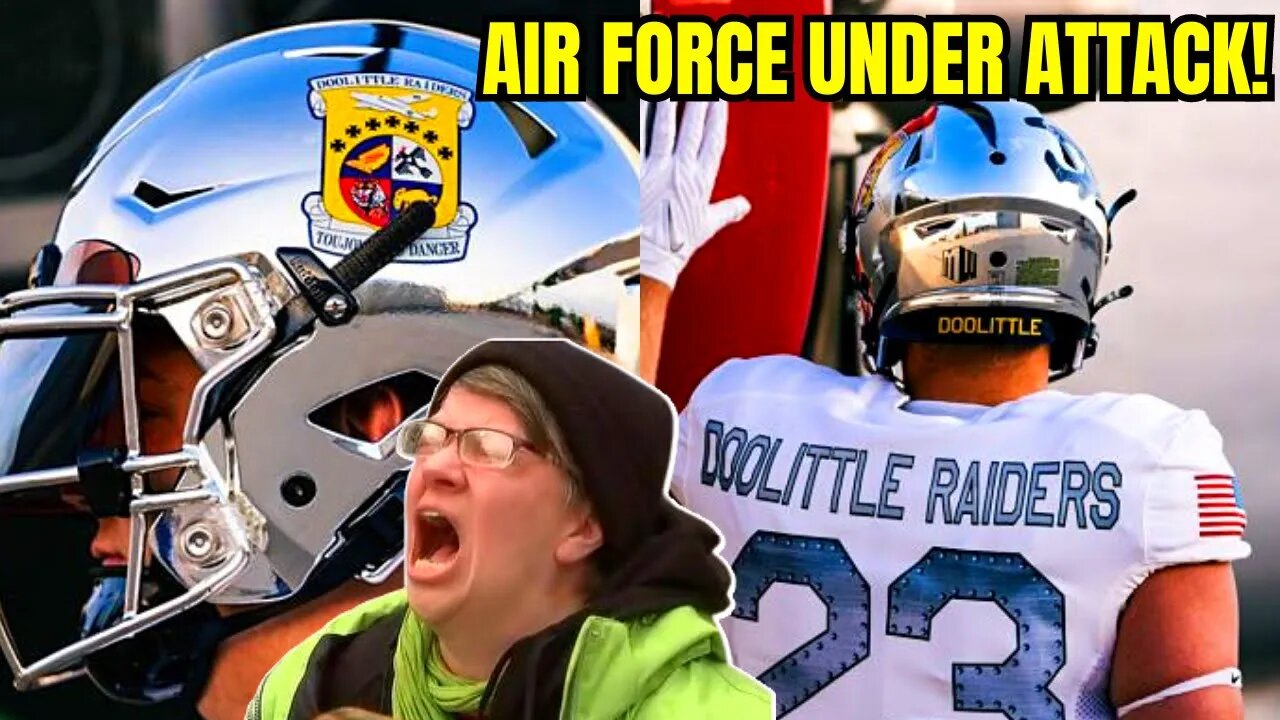 ANTI AMERICAN WOKES ATTACK Air Force Football UNVEILING "FIRE" DOLITTLE RAIDERS WW2 Uniforms!