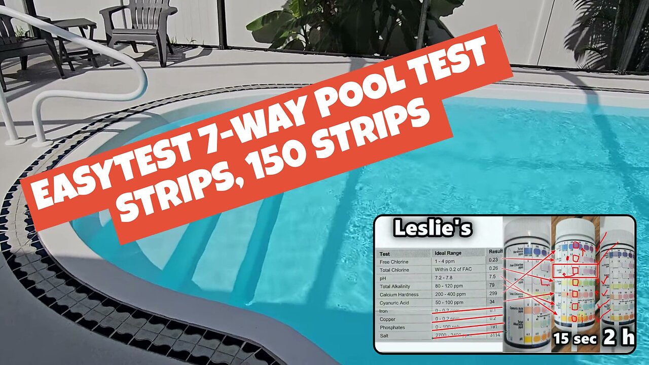 EASYTEST 7-Way Pool Test Strips Review & Results Compared to Computerized Leslie's Pool Water Test