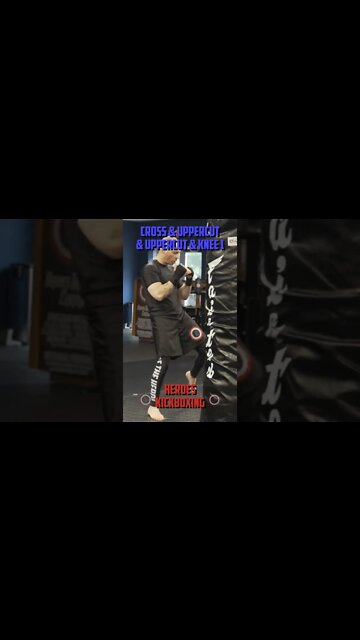 Heroes Training Center | Kickboxing "How To Double Up" Cross & Uppercut & Uppercut & Knee 1 #Shorts