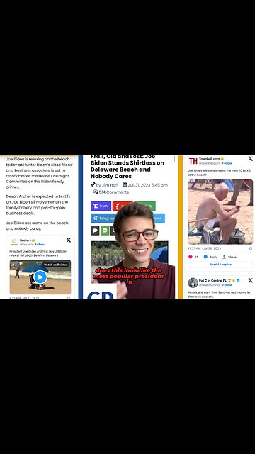 Victor Reacts: Most Popular President Ever? No One Cares About Joe Biden at the Beach!