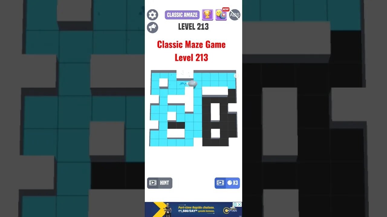 Classic Maze Game Level 213. #shorts