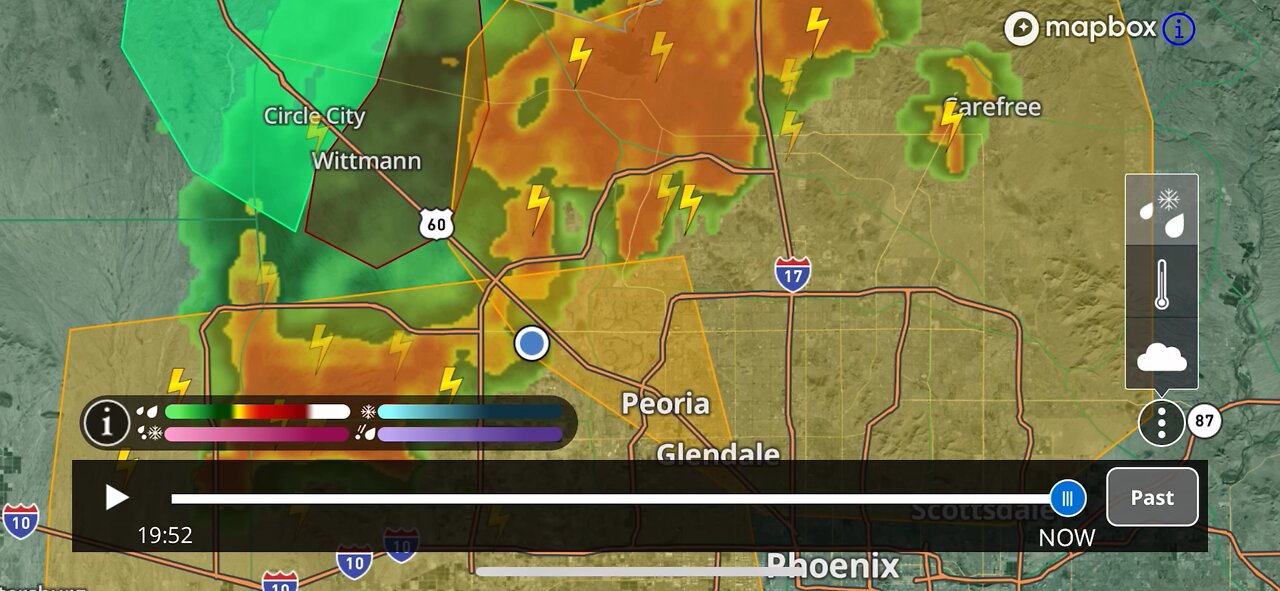 Doppler radar from Fox10 weather app