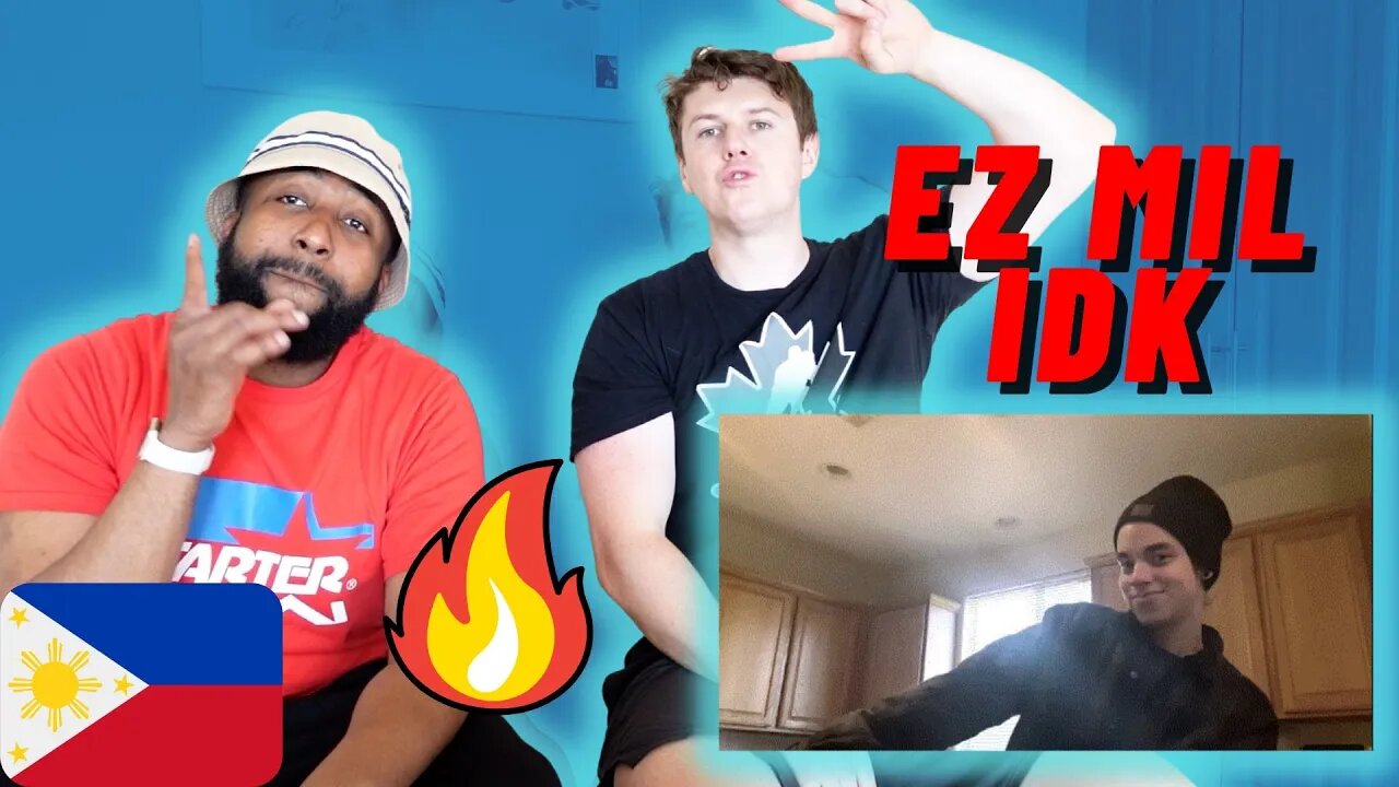 INTRODUCING A FRIEND@g_afro_vibes TO 🇵🇭EZ MIL - IDK | THE NEW EMINEM?! ((IRISH🇮🇪 GUYS REACTIONS!!))