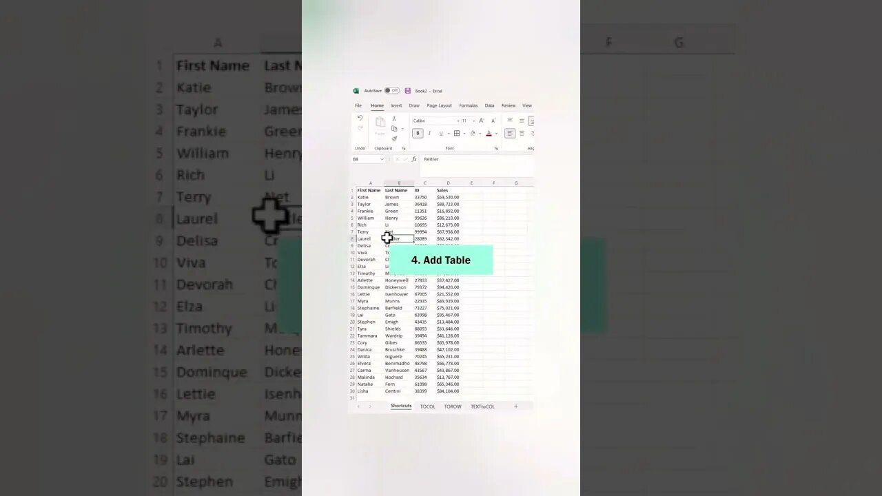 Top 5 best Excel shortcuts in excel #excelshortcuts #mexcel #exceltricks #reelsfb #excelsolutions