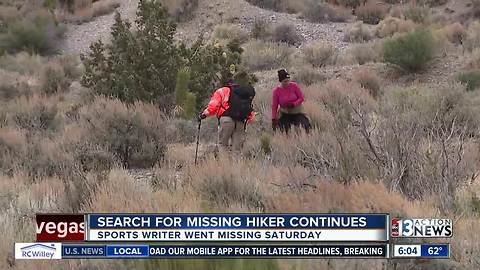 Search continues for sports writer missing on Mt. Charleston