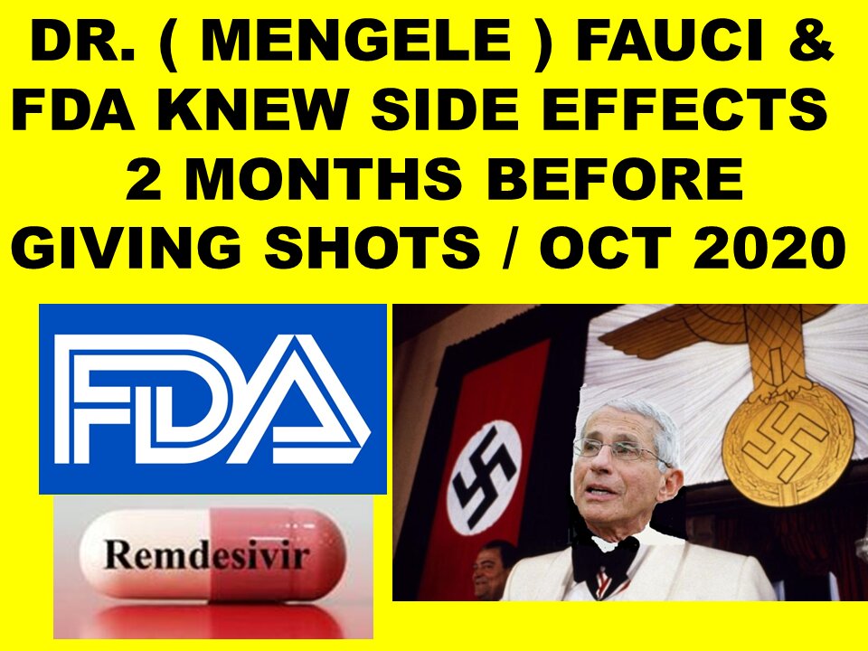 FDA / FAUCI FRAUD - SIDE EFFECTS KNOWN BEFORE COVID SHOT