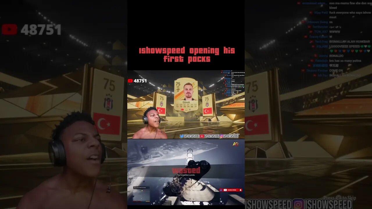 Ishowspeed first pack opening FIFA 24 #fifa #ishowspeed