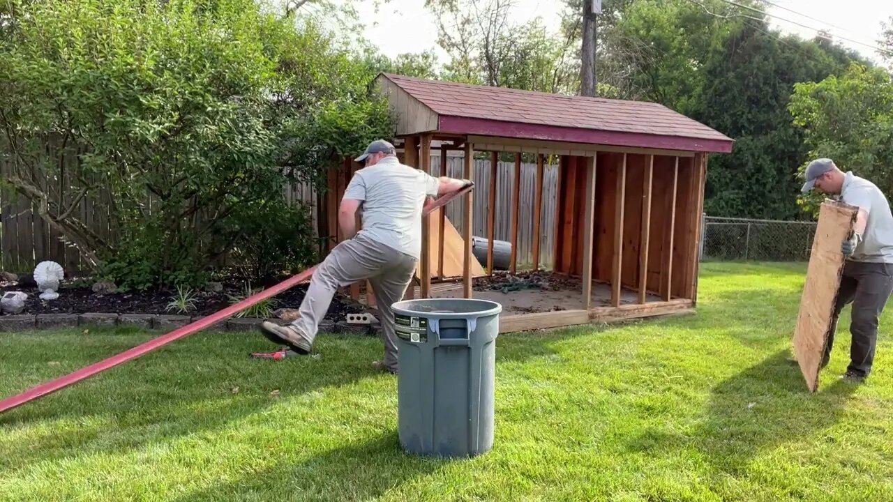 Old Wood Shed FULL Demolition - Watch us remove this tool shed step by step! #junkremoval #sheddemo