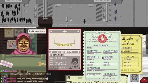 Papers, Please - Dude looks like a lady