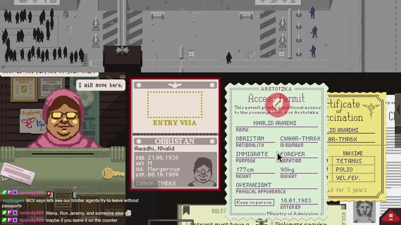 Papers, Please - Dude looks like a lady