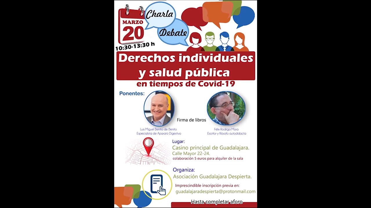 Derechos individuales y salud pública, con Luis Benito de Benito y Félix Rodrigo Mora