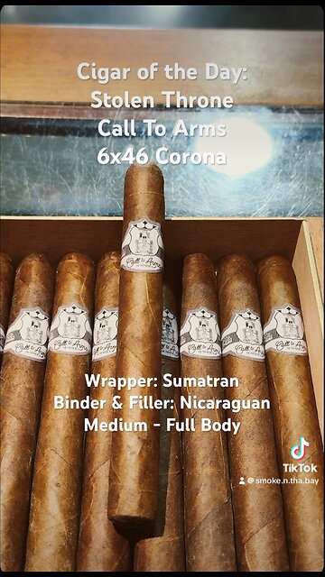 Stolen Throne Call To Arms 6x46 Corona #Short #Shorts #Cigars #CigarOfTheDay #Cigar