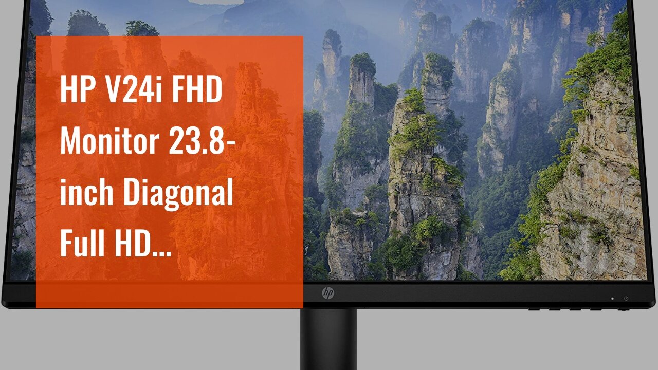 HP V24i FHD Monitor 23.8-inch Diagonal Full HD Computer Monitor with IPS Panel and 3-sided Mi...