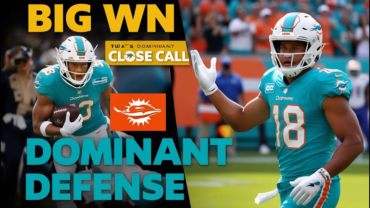 Miami Dolphins BIG Win! Tua's Close Call & Dominant Defense Keep Playoff Hopes Alive