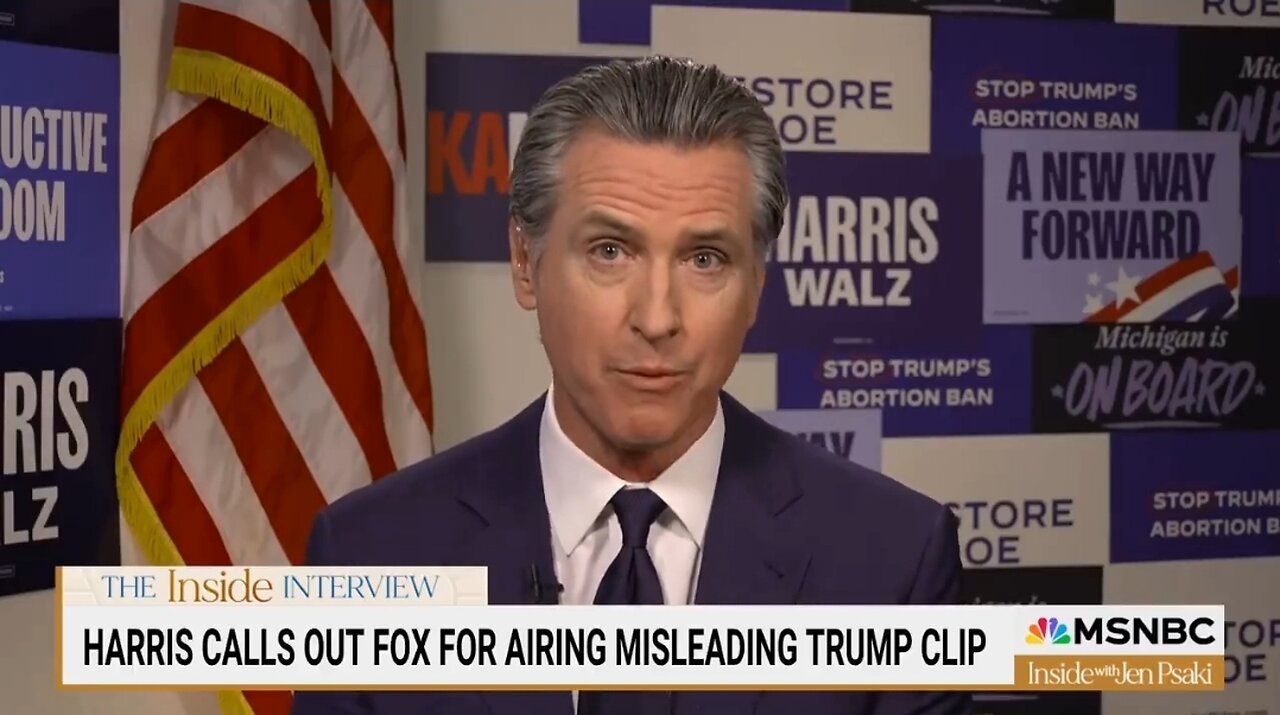 Gov Gavin Newsom Bashes Fox News