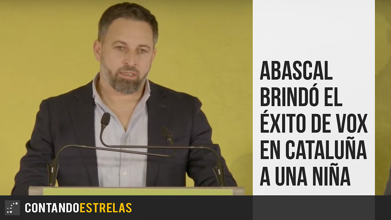 Abascal brindó el éxito de Vox en Cataluña a una niña