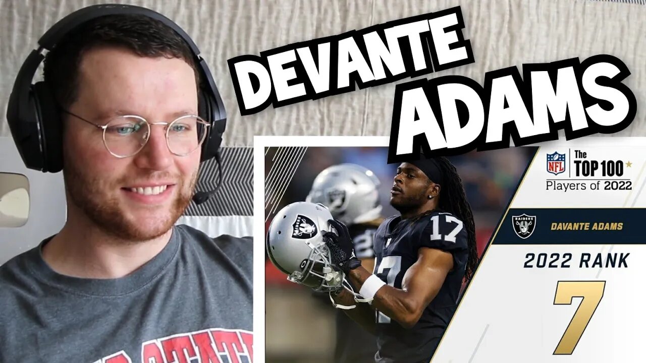 Rugby Player Reacts to DAVANTE ADAMS (Las Vegas Raiders, WR) #7 NFL Top 100 Players in 2022