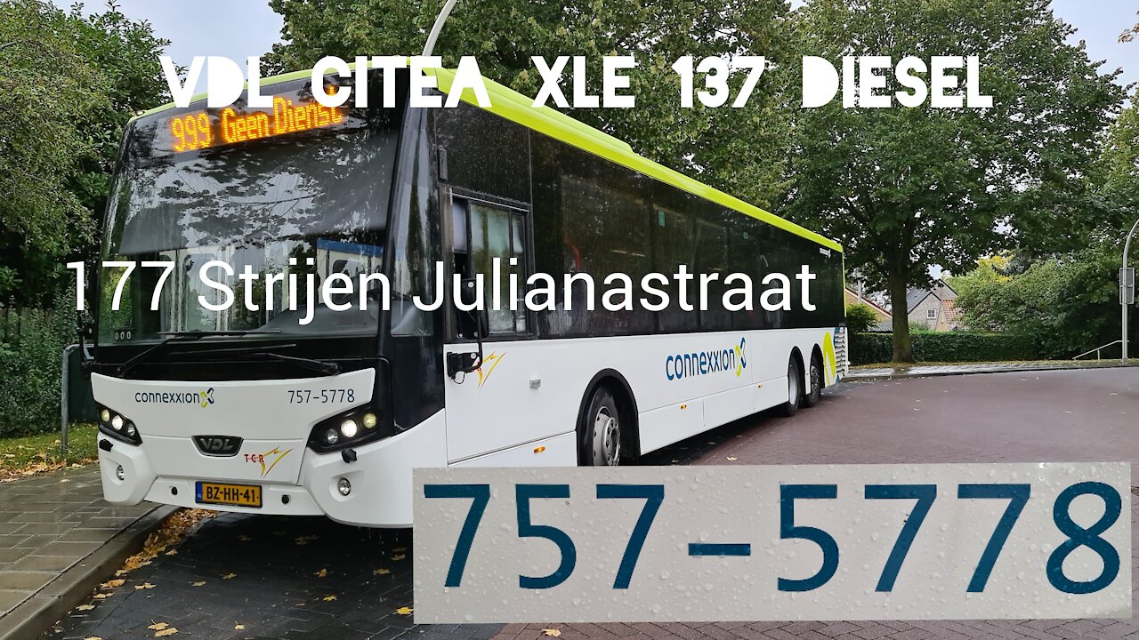 Connexxion Personenvervoer VDL Citea XLE 137 Diesel (Dubbelassig) 177 Strijen Julianastraat