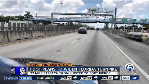 Report: FDOT plans to widen Florida's Turnpike