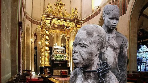 Two Black Slaves on Catholic Cathedral doors in Gniezno