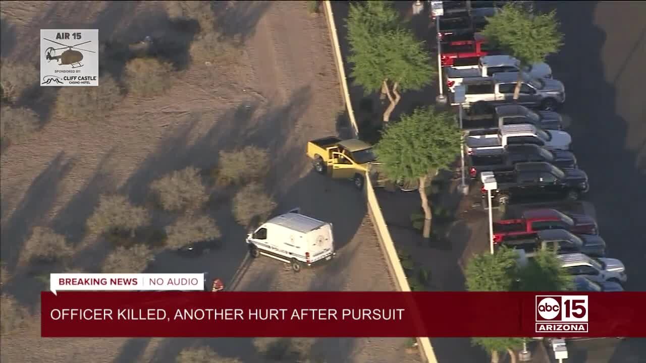 Pursuit vehicle crashes into SanTan Motorplex