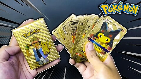 💥Unboxing Kartu Pokemon Emas Pikachu Cosplay💥Kartu Pokemon Gold💥Kartu Pokemon Foil💥