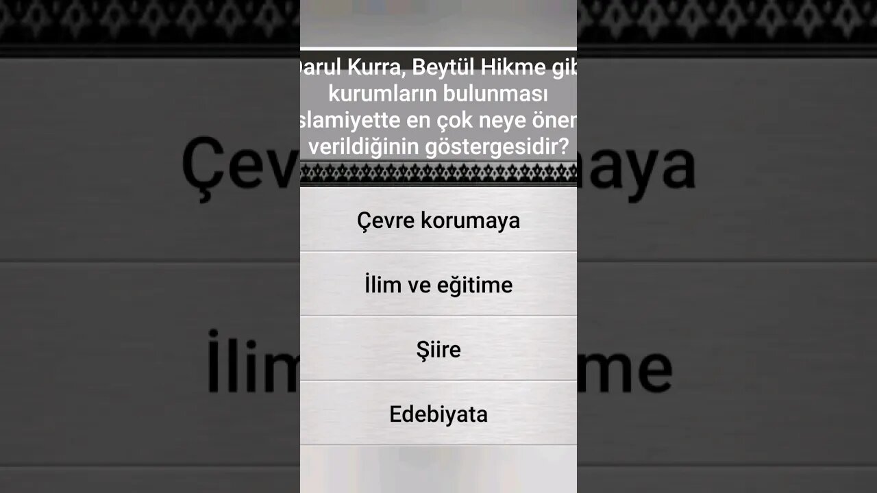 #yarışma #bilgi İSLÂMÎ BİLGİ YARIŞMASI