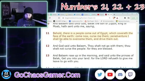 Numbers 21, 22 + 23 King James Version (KJV Bible 3/18/2022)