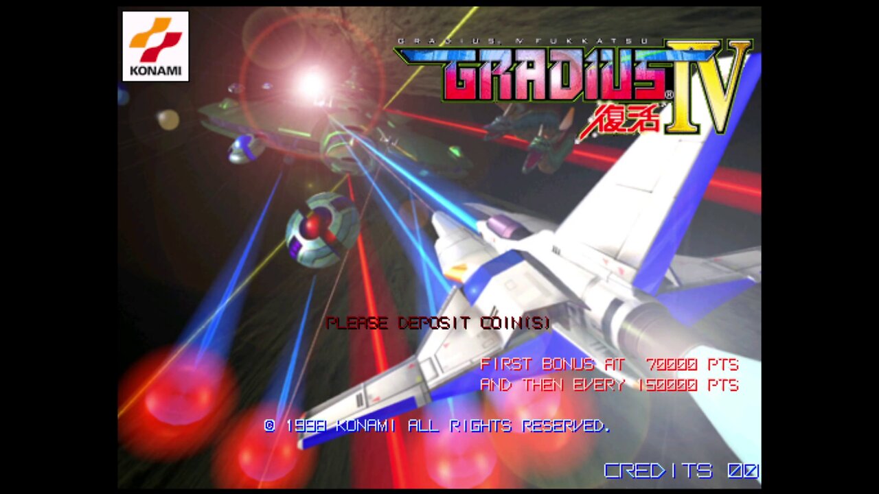 Gradius IV Arcade Game, Konami 1998, longplay