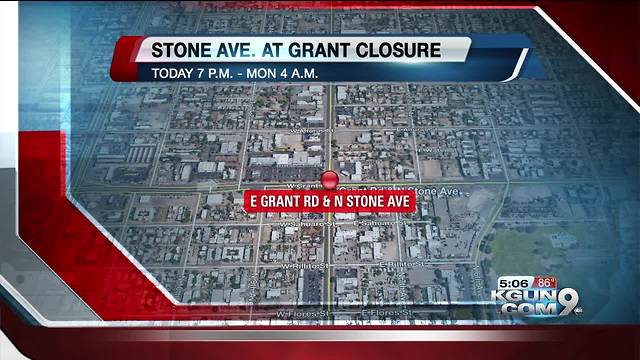 Stone Avenue closed at Grant Road this weekend