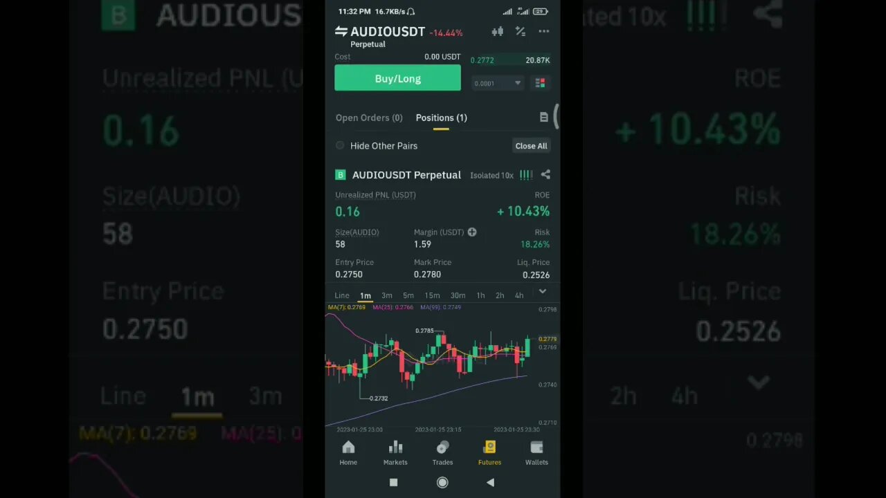 Binance Future Trading 2023.01.25 😀😜 #shorts