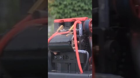 engine blowing unburnt fuel out the pipes in slow mo