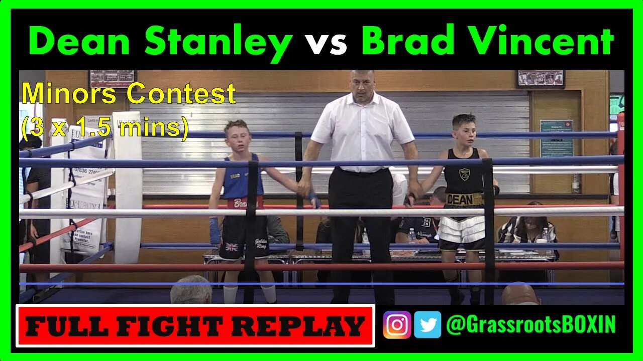 Dean Stanley vs Brad Vincent - Minors Contest - Guildford Amateur Boxing Tournament (10/09/23)