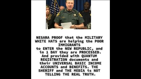 Proof of NESARA has begun for the POOR & Elderly Emigrants entering the REPUBLIC, White Hats Militar