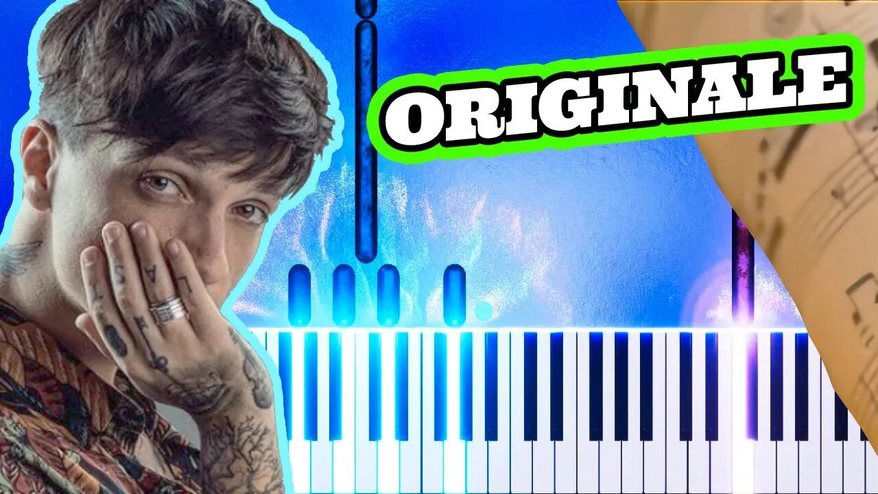 NUVOLE IN TESTA PIANO TUTORIAL + PARTITURA GRATIS PDF Difficoltà originale ULTIMO PIANO COVER