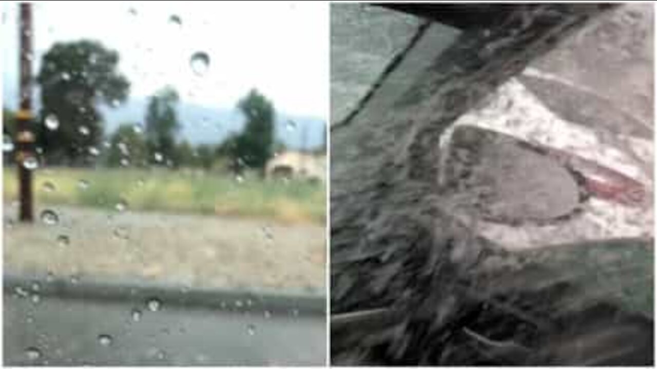 Mai aprire i finestrini dell'auto durante una tempesta!