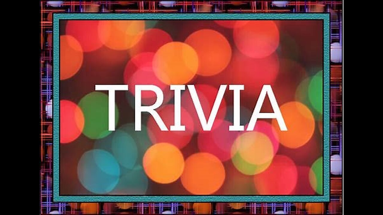 My first Trivia Game on the old U2B Channel I use to have.