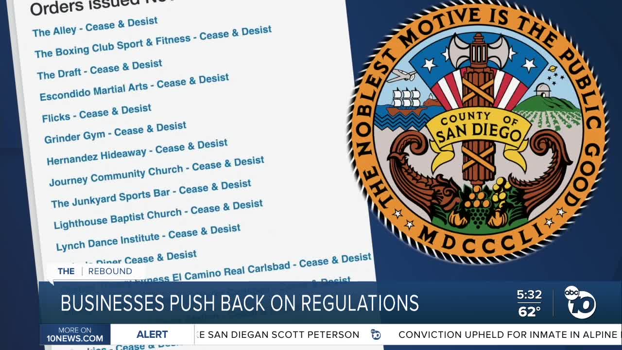 California businesses push back on COVD regulations