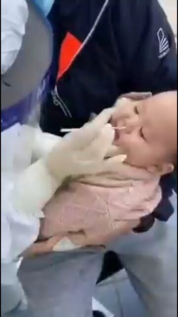 Another painful PCR test in a child. Crimes against humanity