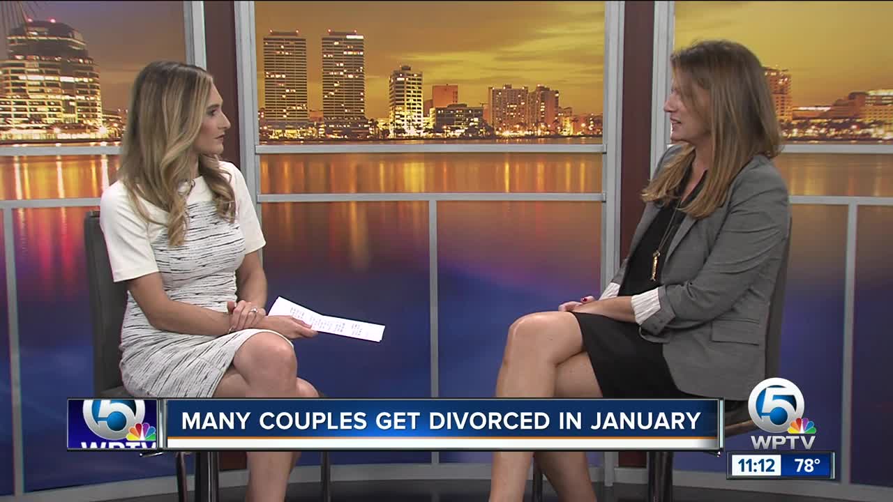 Why do many couples get divorced in January?