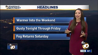 10News Pinpoint Weather with Meteorologist Angelica Campos