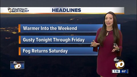 10News Pinpoint Weather with Meteorologist Angelica Campos