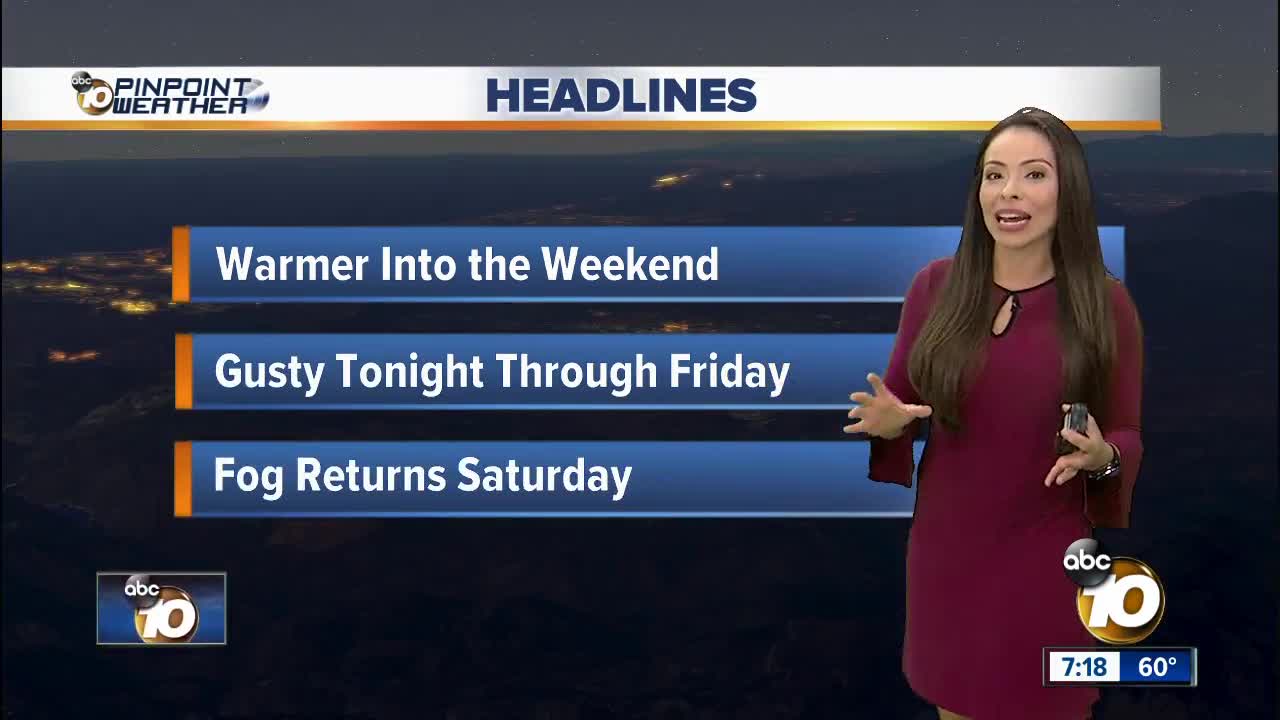 10News Pinpoint Weather with Meteorologist Angelica Campos