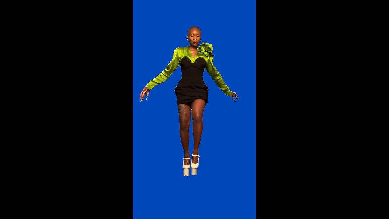 Cynthia Erivo Posing | Blue Screen