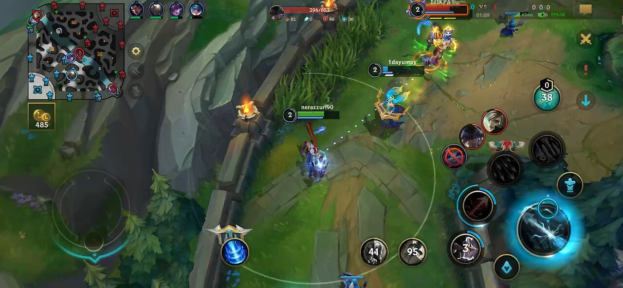 League of legends Wild Rift Varus 2lvl triple kill