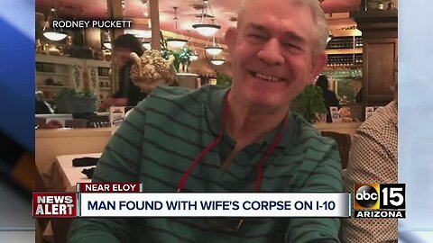 Man found with wife's corpse on Interstate 10